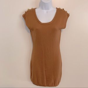 Tan Sweater Mini Dress